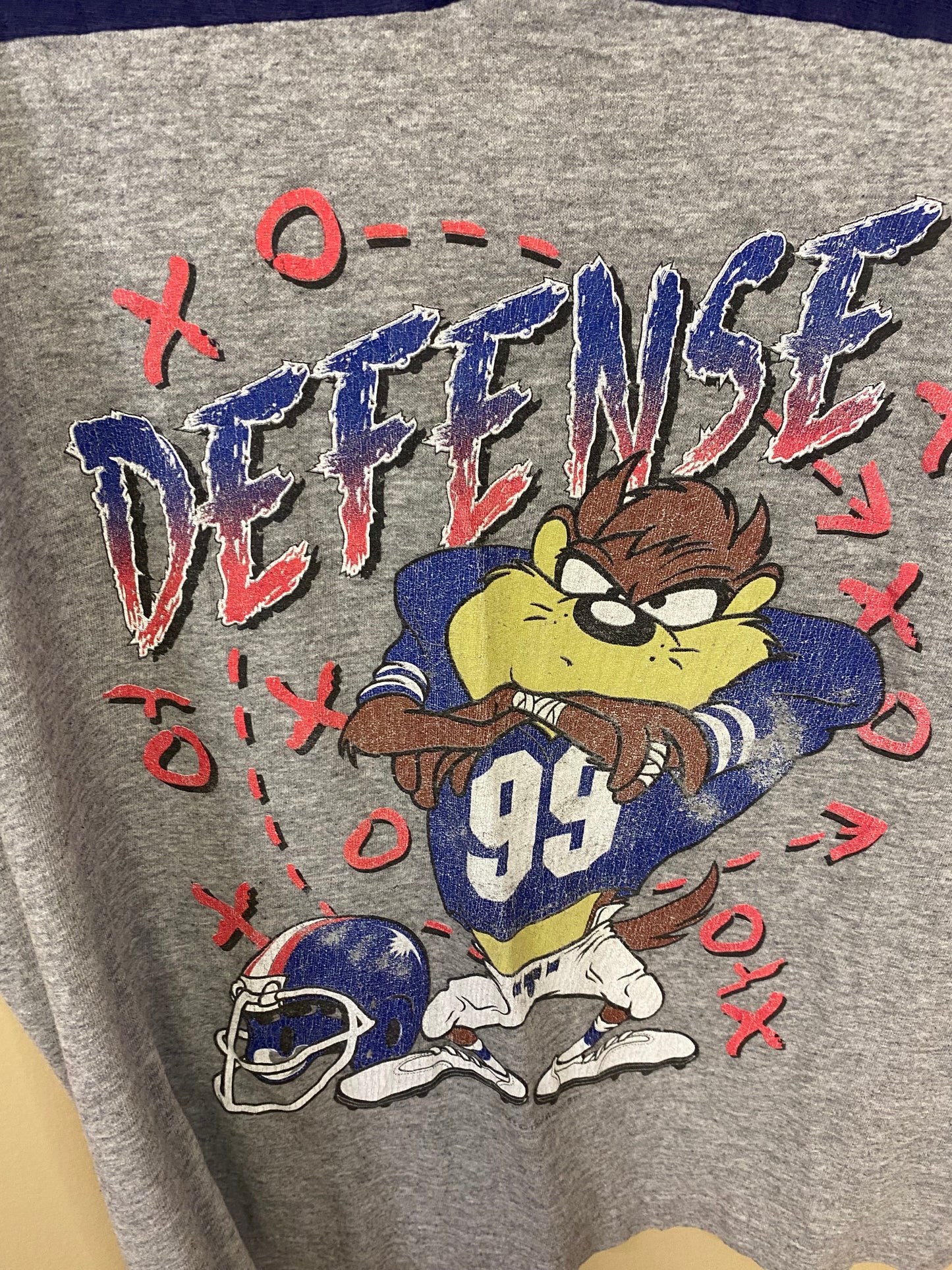 1996 Looney Tuned Defense Taz Ringer T-Shirt