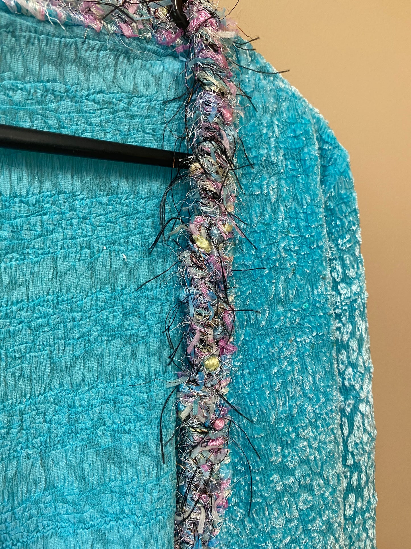 Untagged Shiny Velour Cardigan