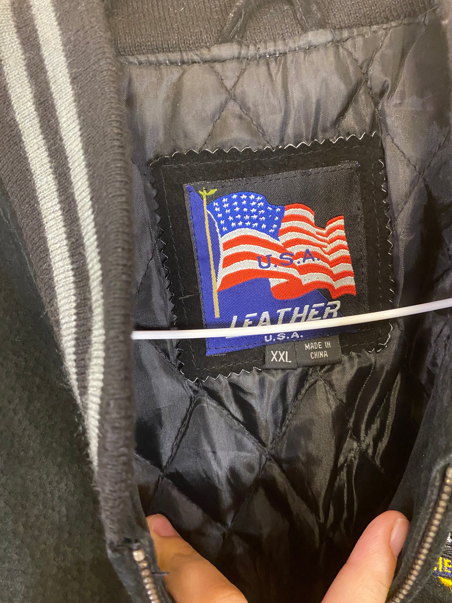 USA Leather Reno Air Race Assoc Bomber Jacket