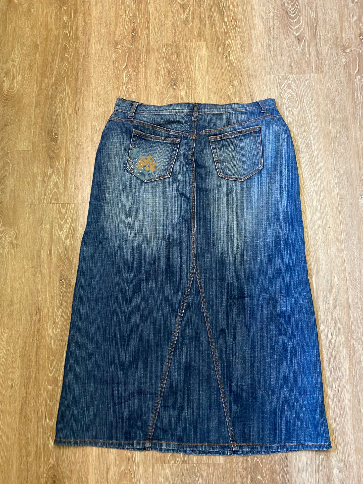 Ashley Stewart Maxi Denim Skirt