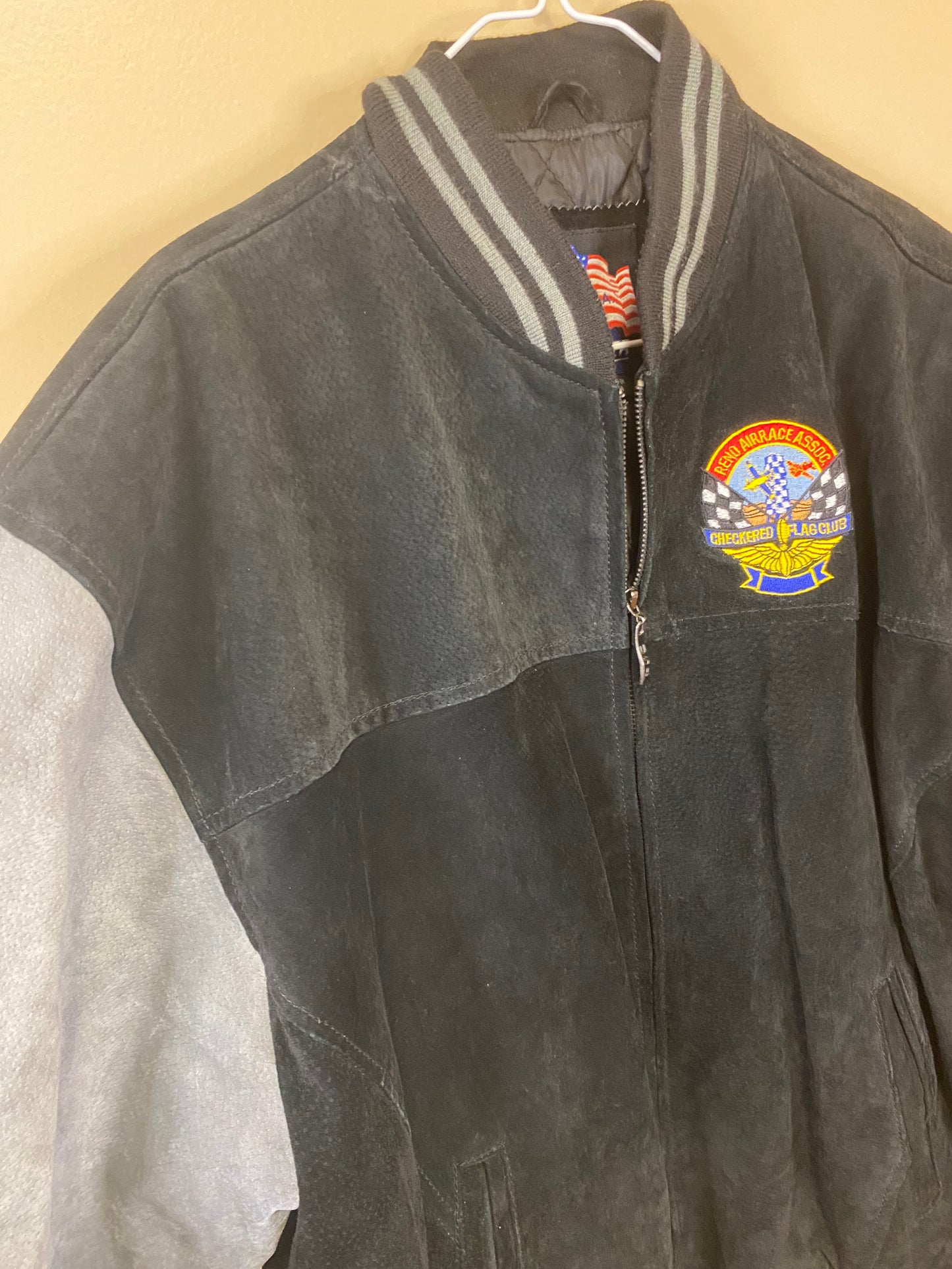 USA Leather Reno Air Race Assoc Bomber Jacket
