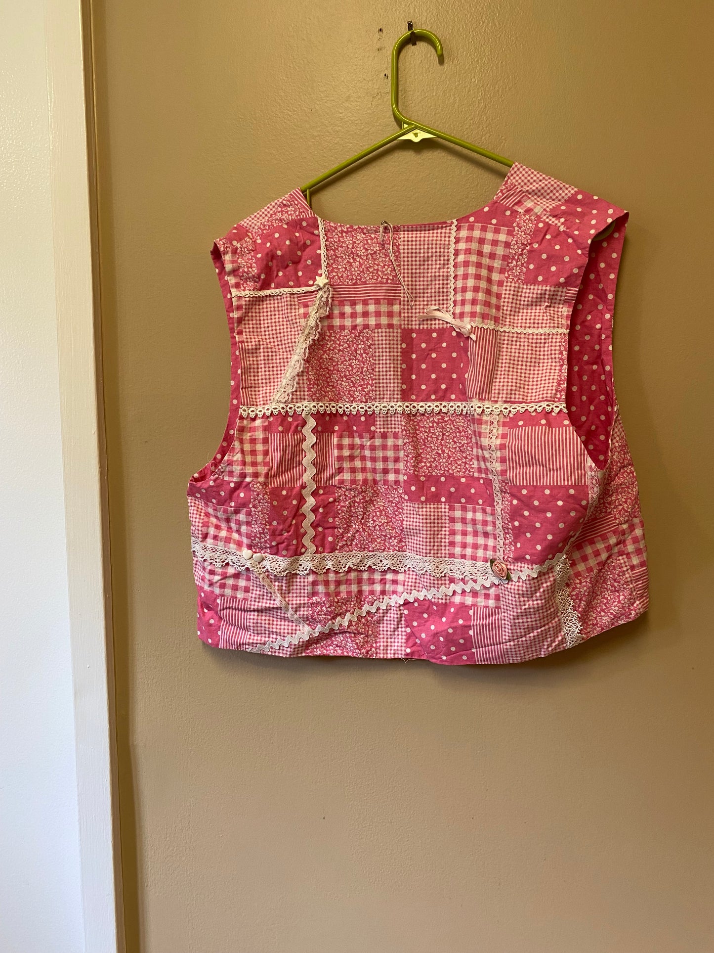 Pink Patchwork Vest