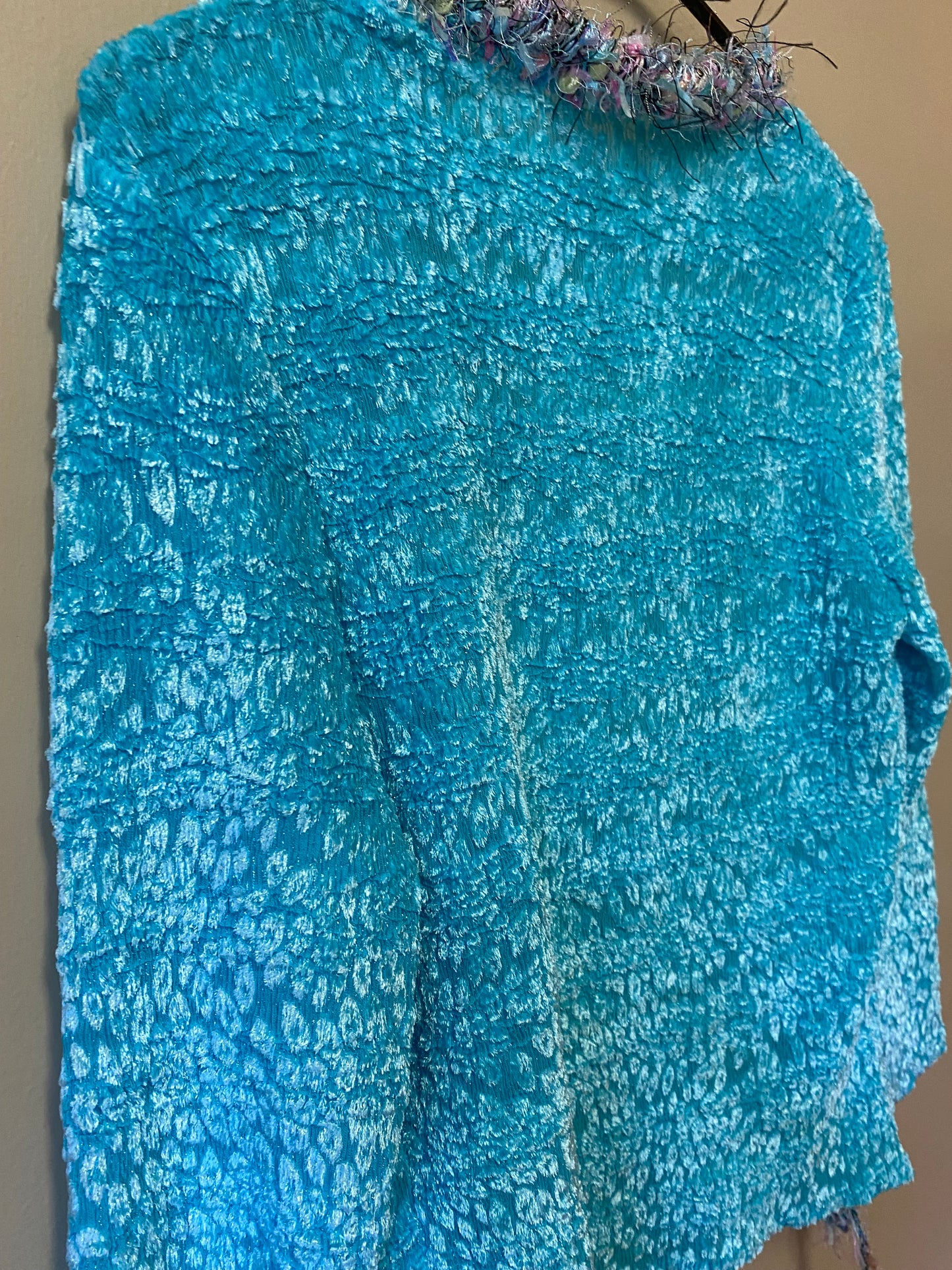 Untagged Shiny Velour Cardigan