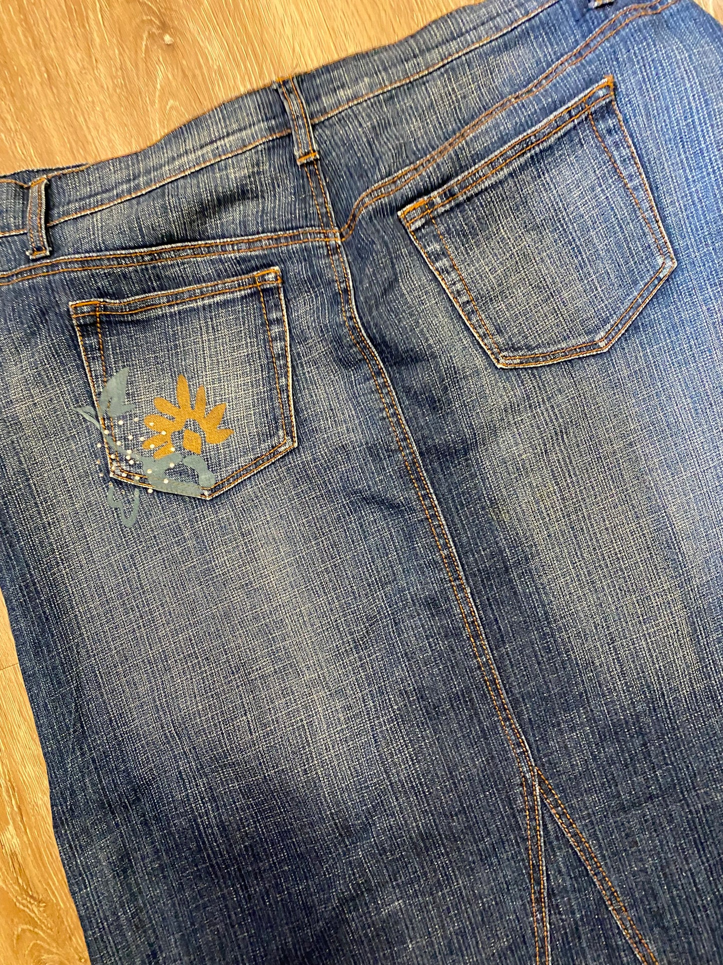 Ashley Stewart Maxi Denim Skirt