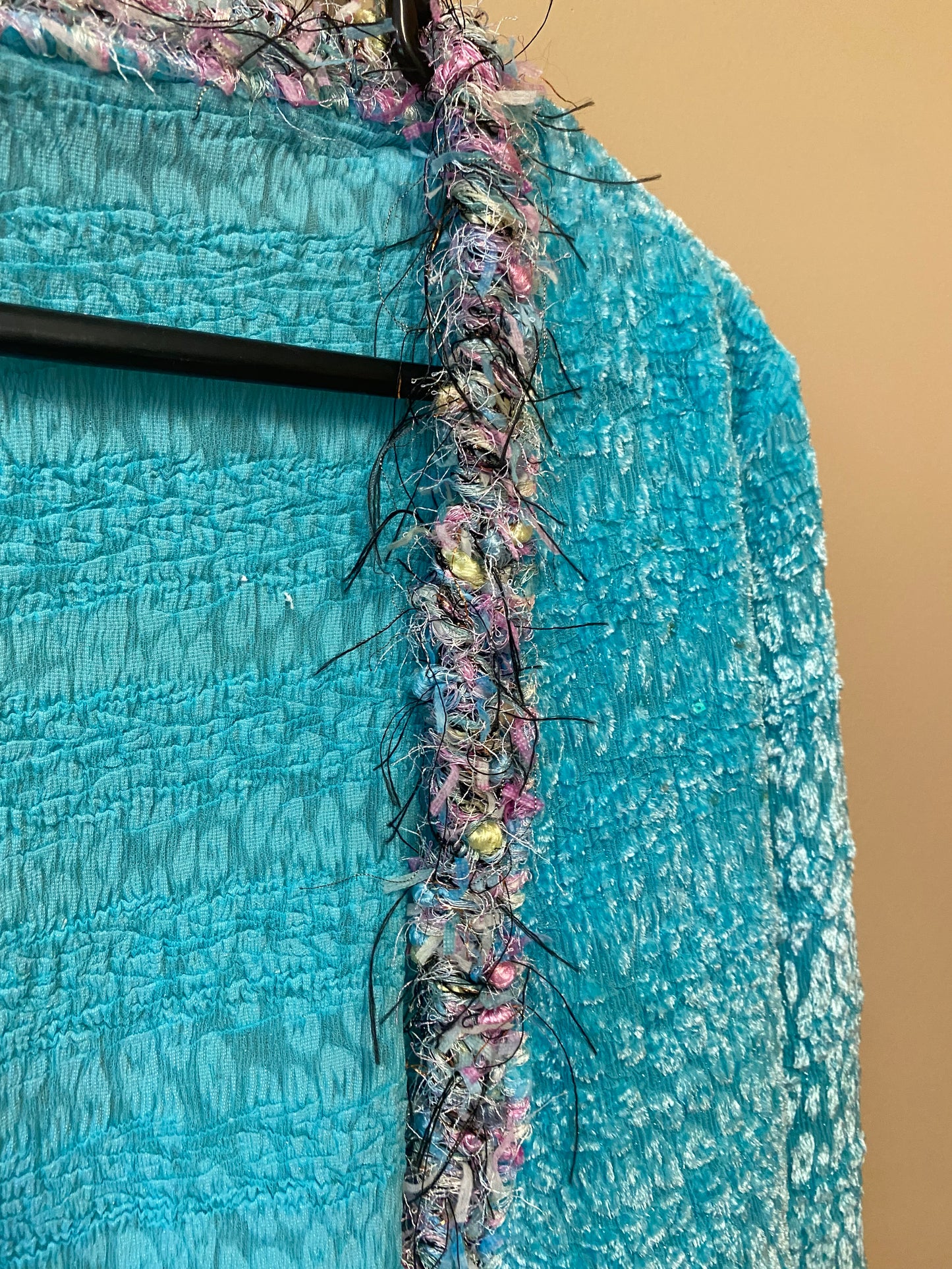 Untagged Shiny Velour Cardigan