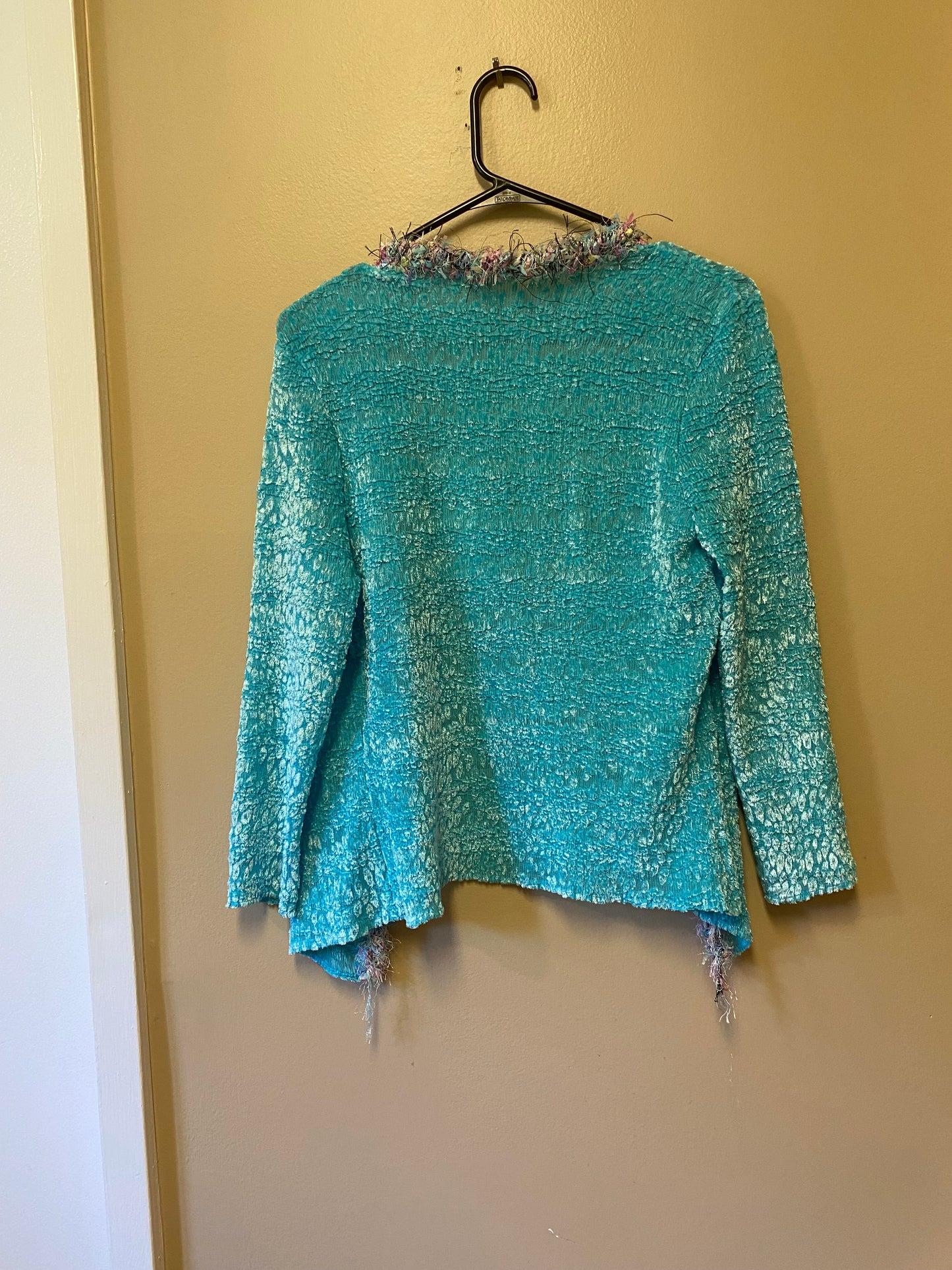 Untagged Shiny Velour Cardigan