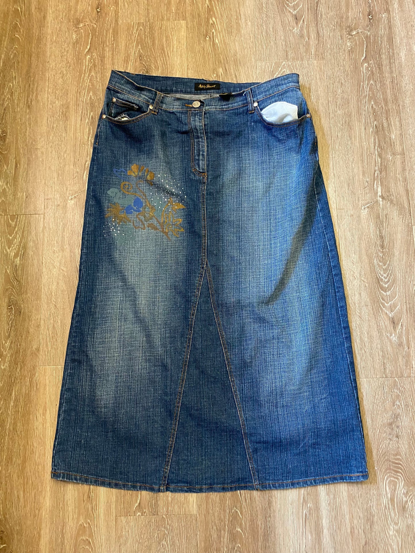 Ashley Stewart Maxi Denim Skirt