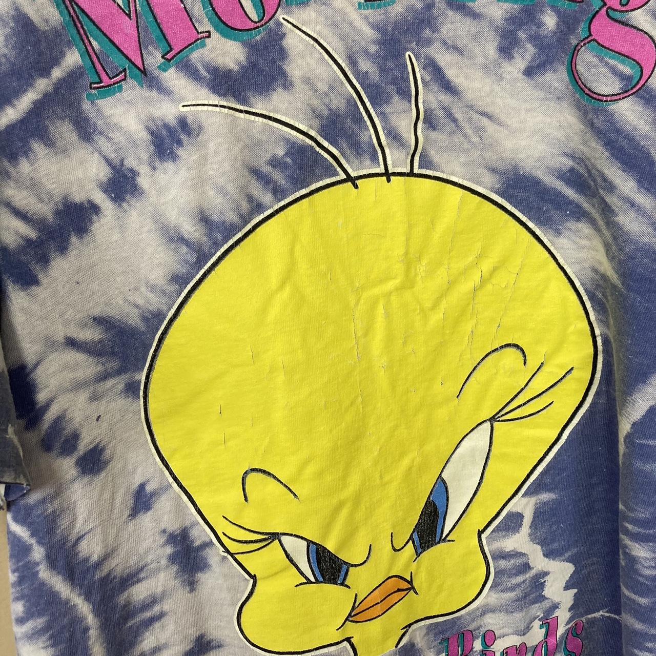 1995 Looney Tunes Morning is for the Birds Tye Dye T-Shirt<br>