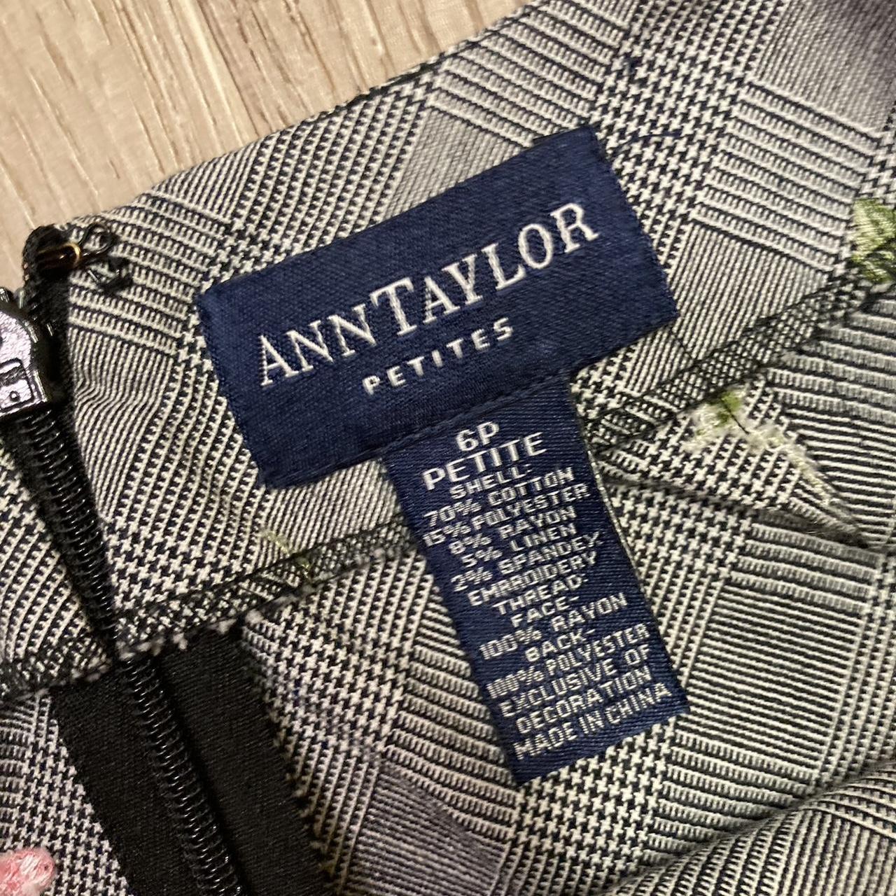 Ann Taylor Plaid Rose Skirt