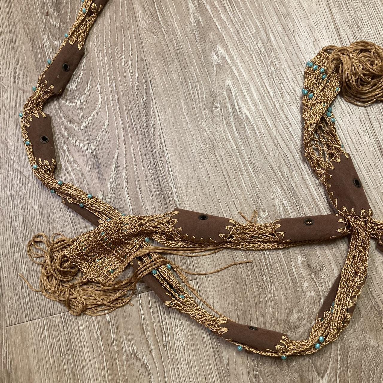 Boho Beaded Woven Belt