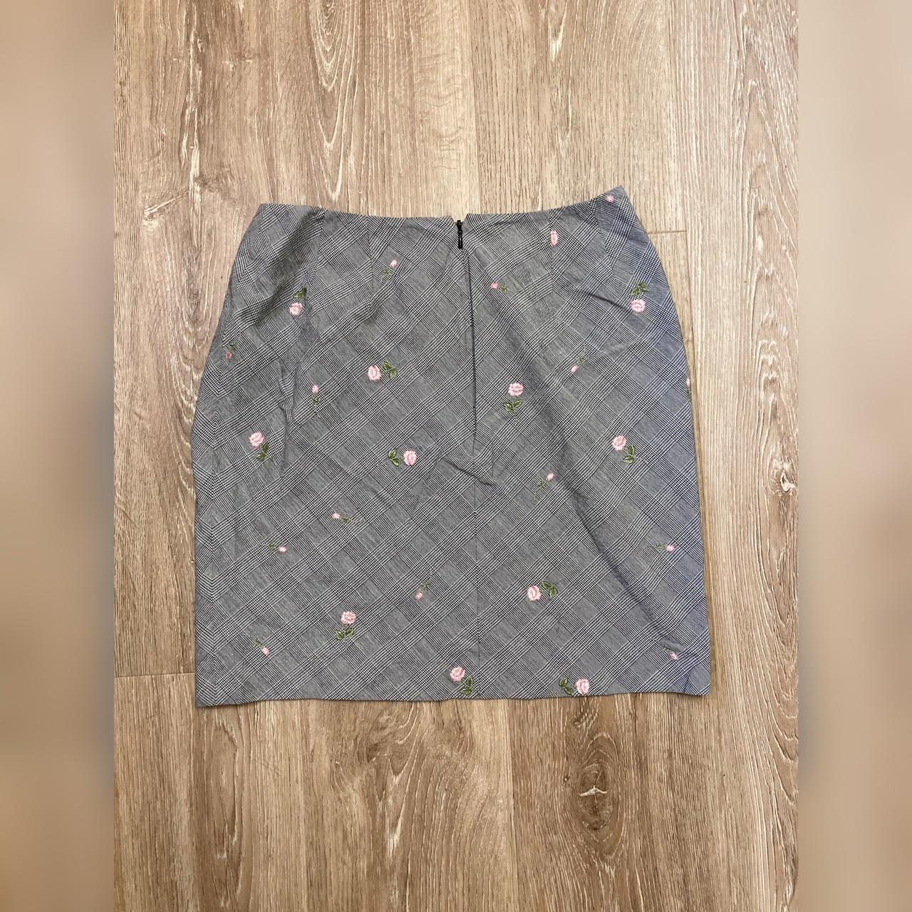 Ann Taylor Plaid Rose Skirt
