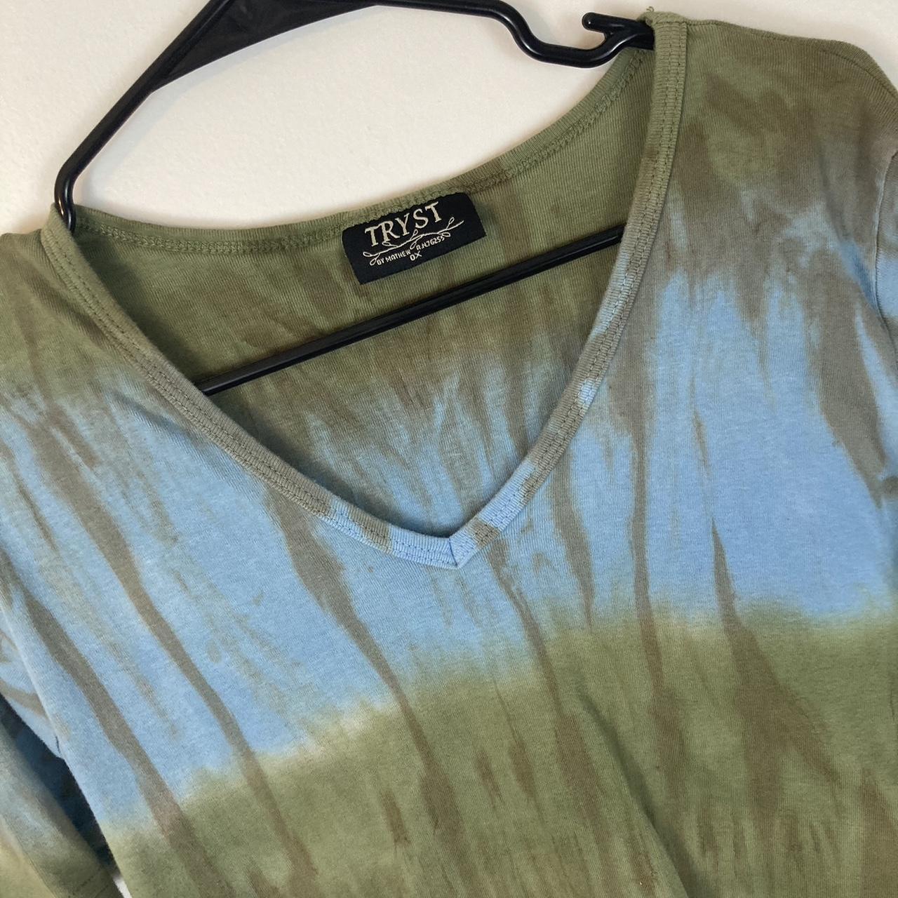 Tryst Green and Blue Tye Dye T-shirt
