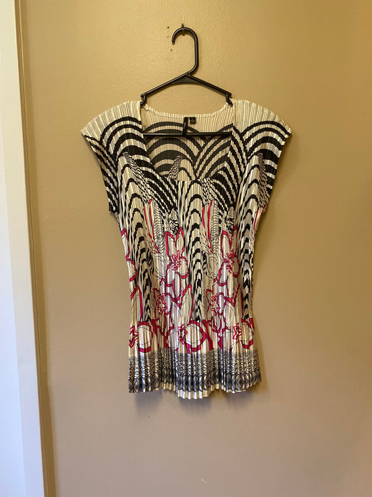 Milano Abstract Accordion Blouse