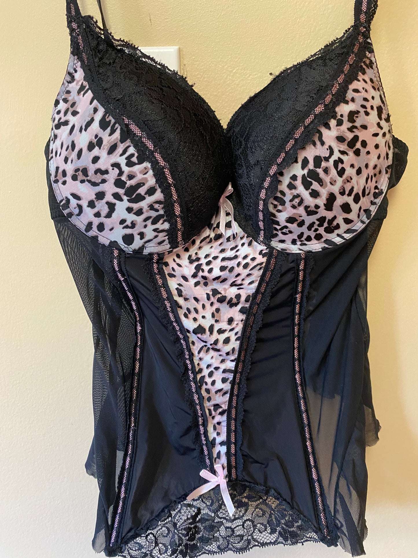 Pink Leopard Corset