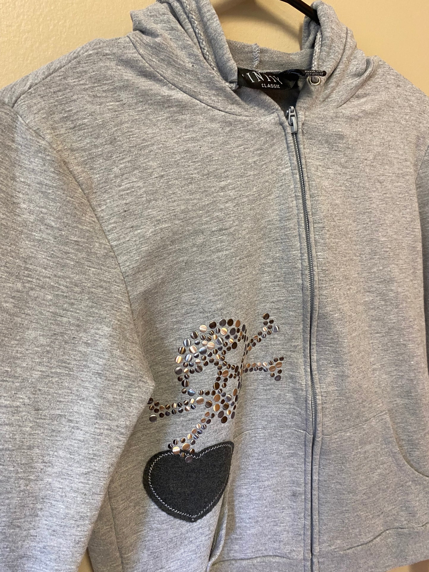 Finity Classics Skull Heart Zip Up Hoodie
