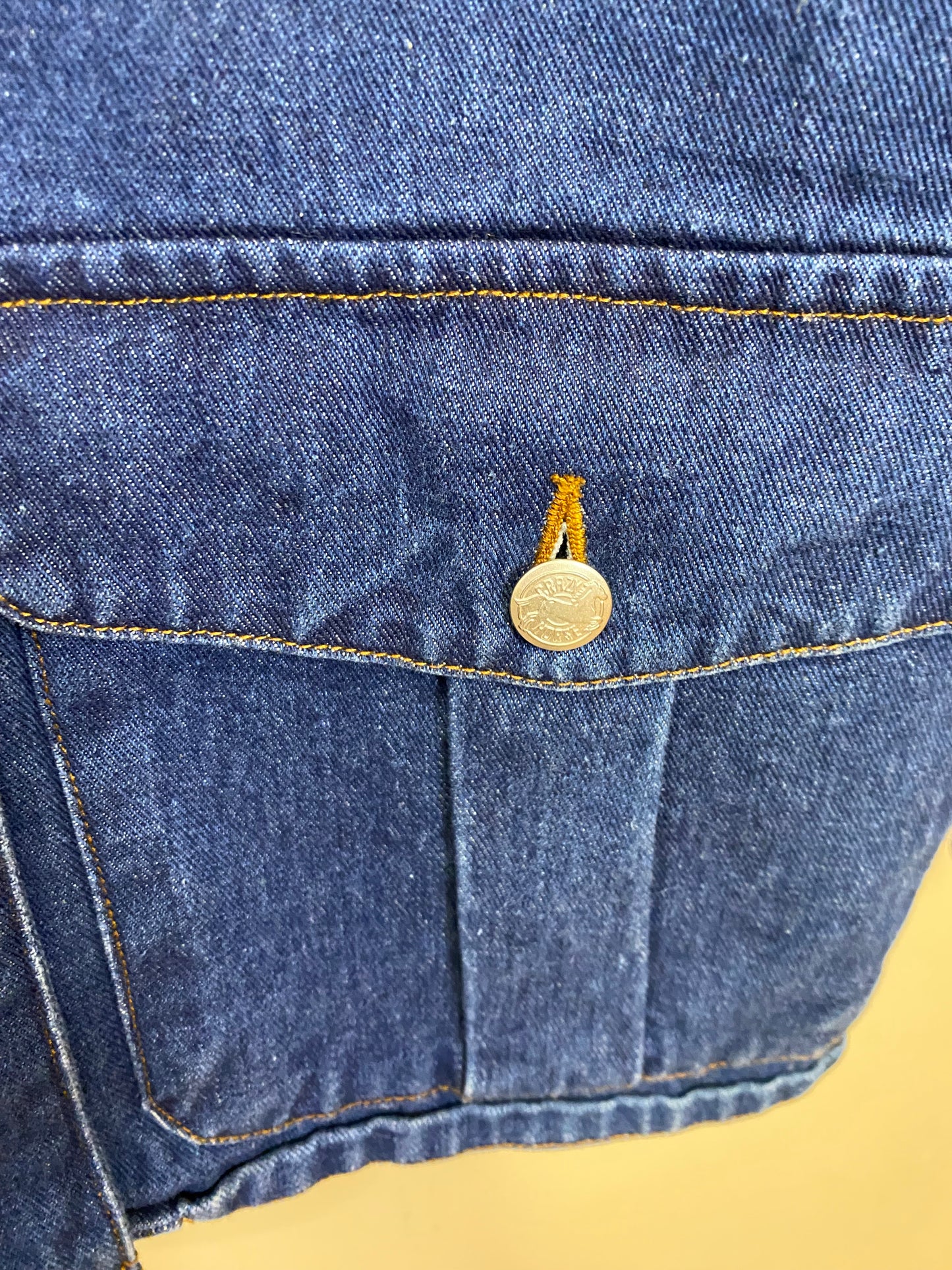 Crazy Horse Denim Trench Jacket Midi Length