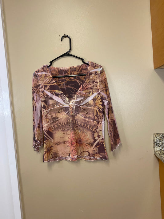 Unlabled Y2k blouse