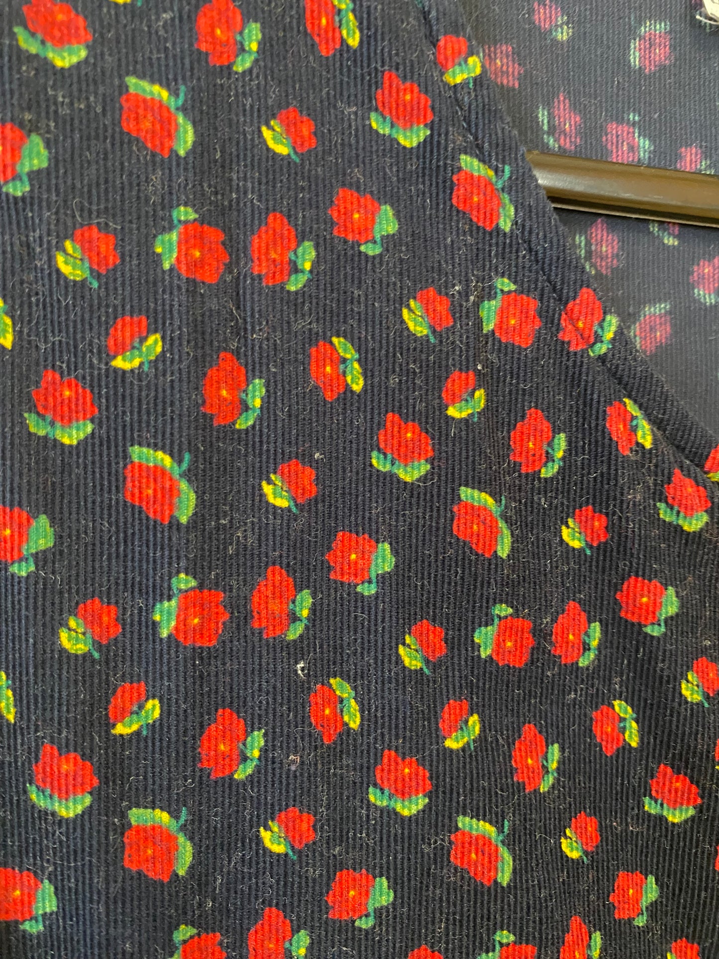 Fads Floral Corduroy Dress