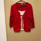 Classic Blues Lettuce Hem Cardigan Blouse