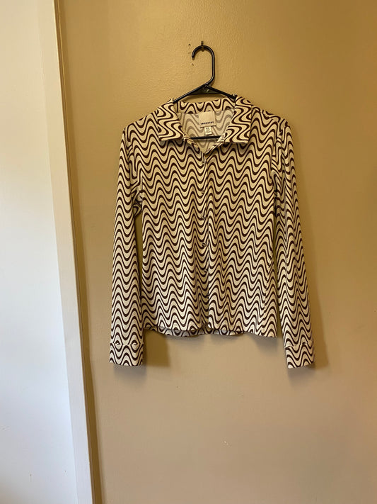 Industry Squiggle Long Sleeve Button up