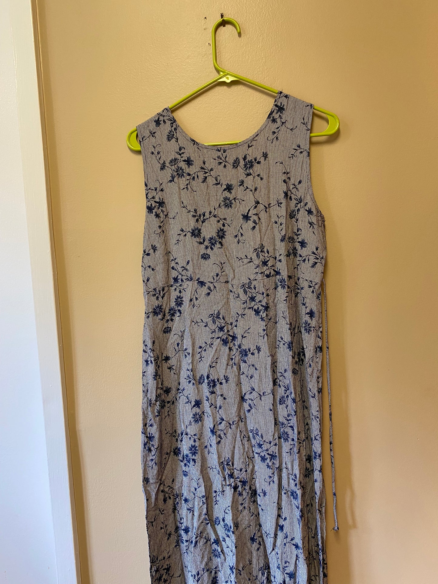 Plaid Floral Maxi Dress