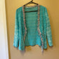 Untagged Shiny Velour Cardigan