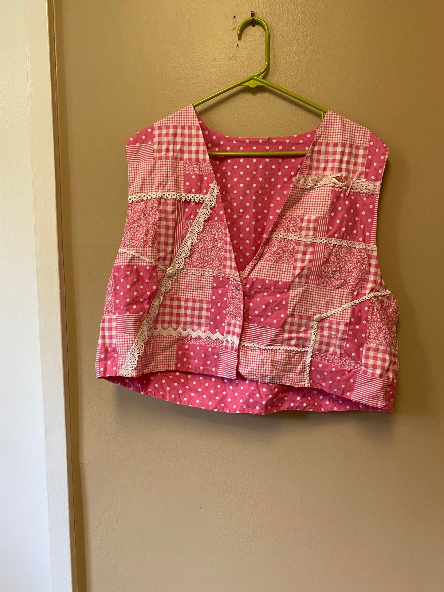 Pink Patchwork Vest