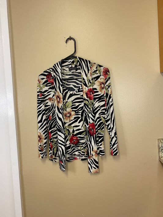Heavenly Animal Print Floral Blouse