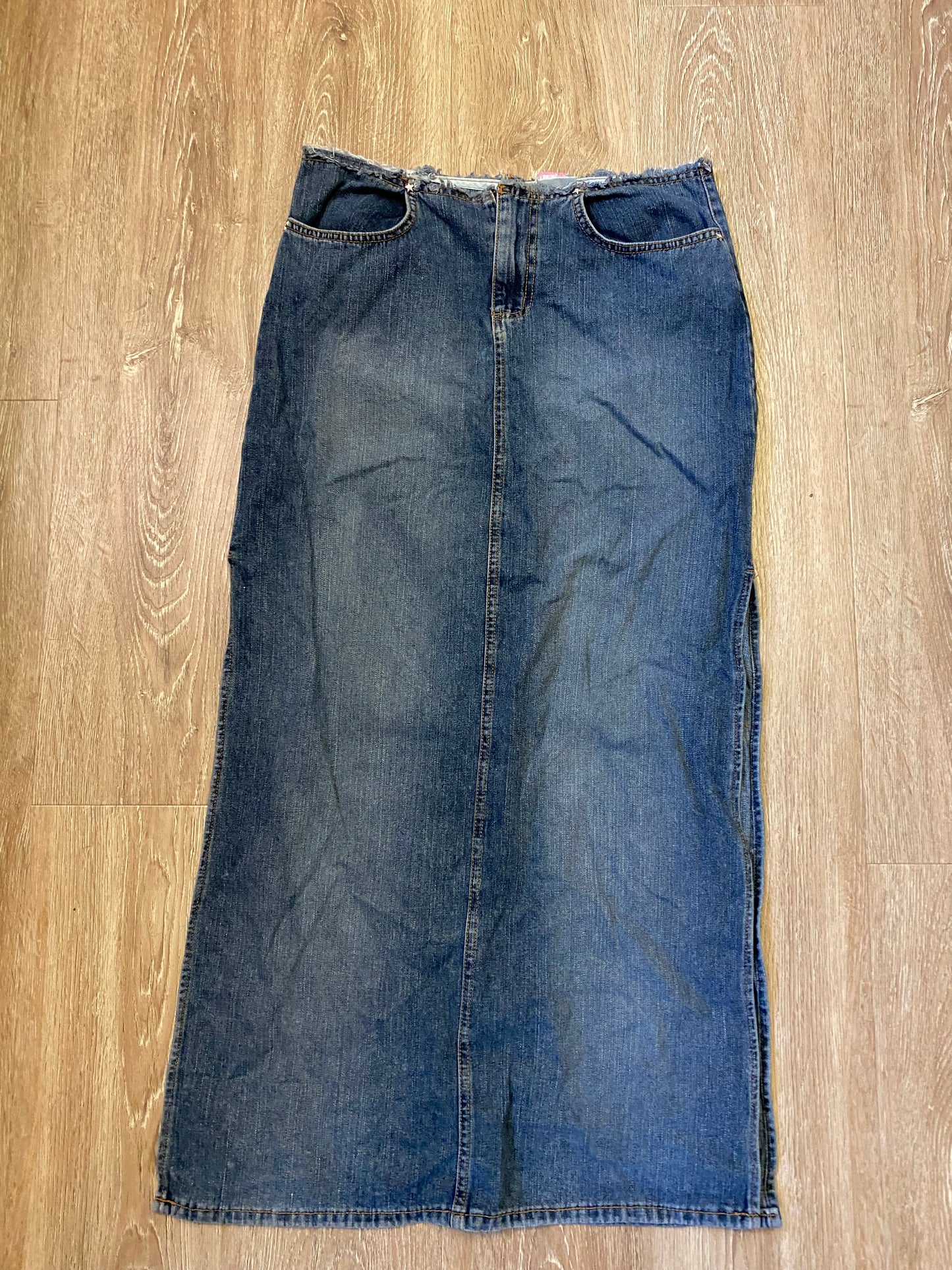 Bubblegum Maxi Denim Skirt