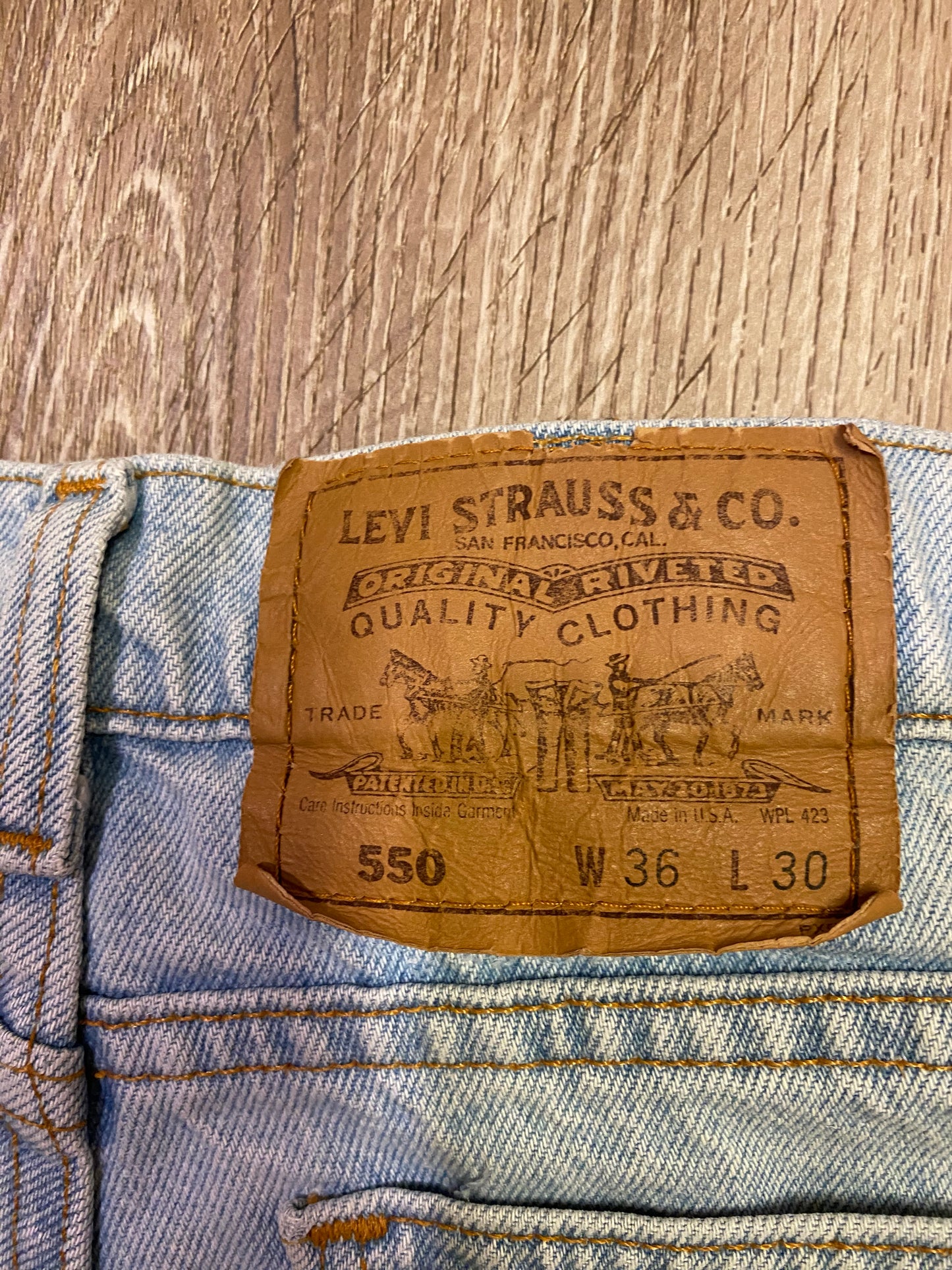 Levi 550 Orange Tab Jeans