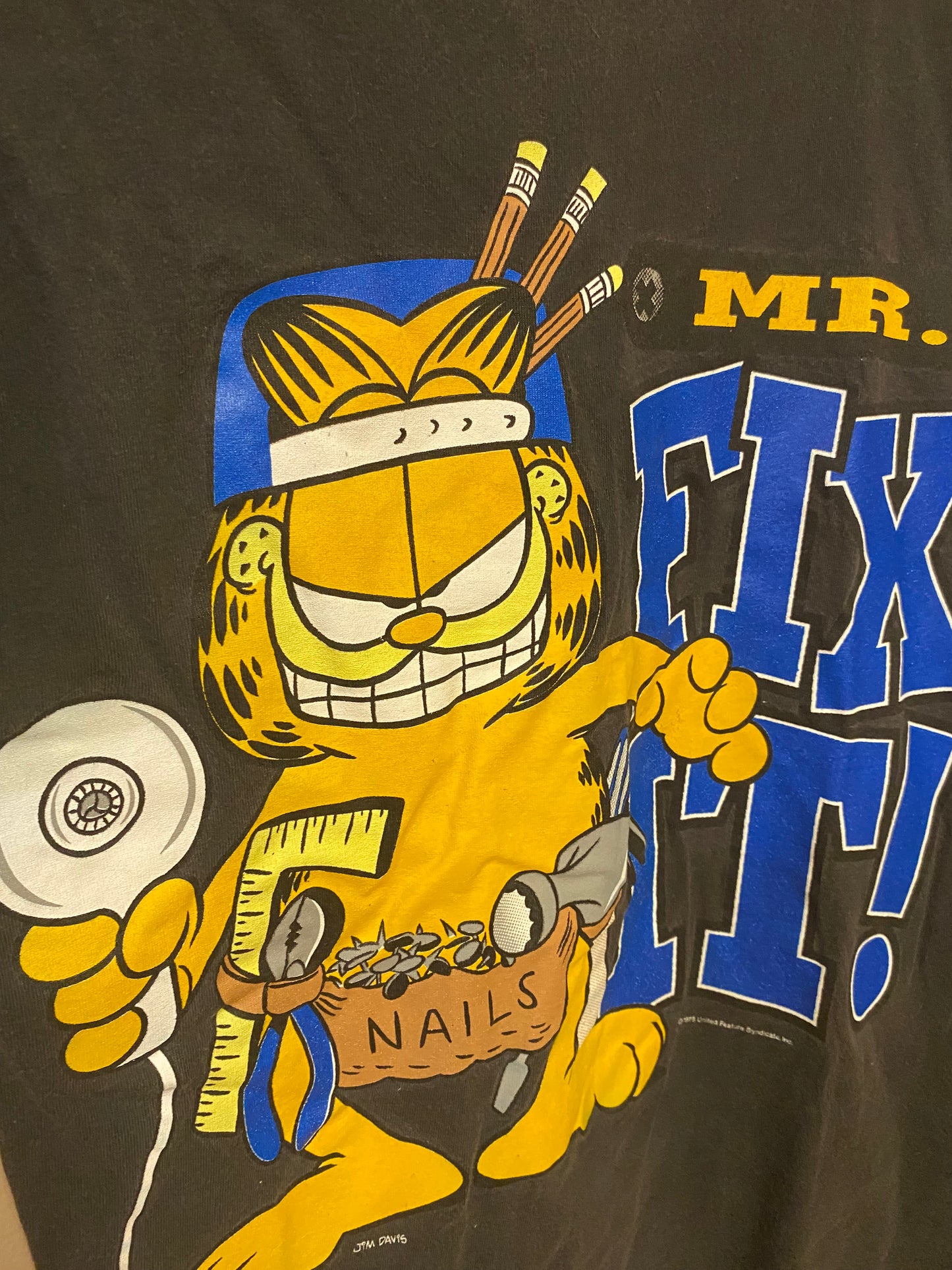 Sun Sportswear Jim Davis Mr Fix It Garfield T-Shirt