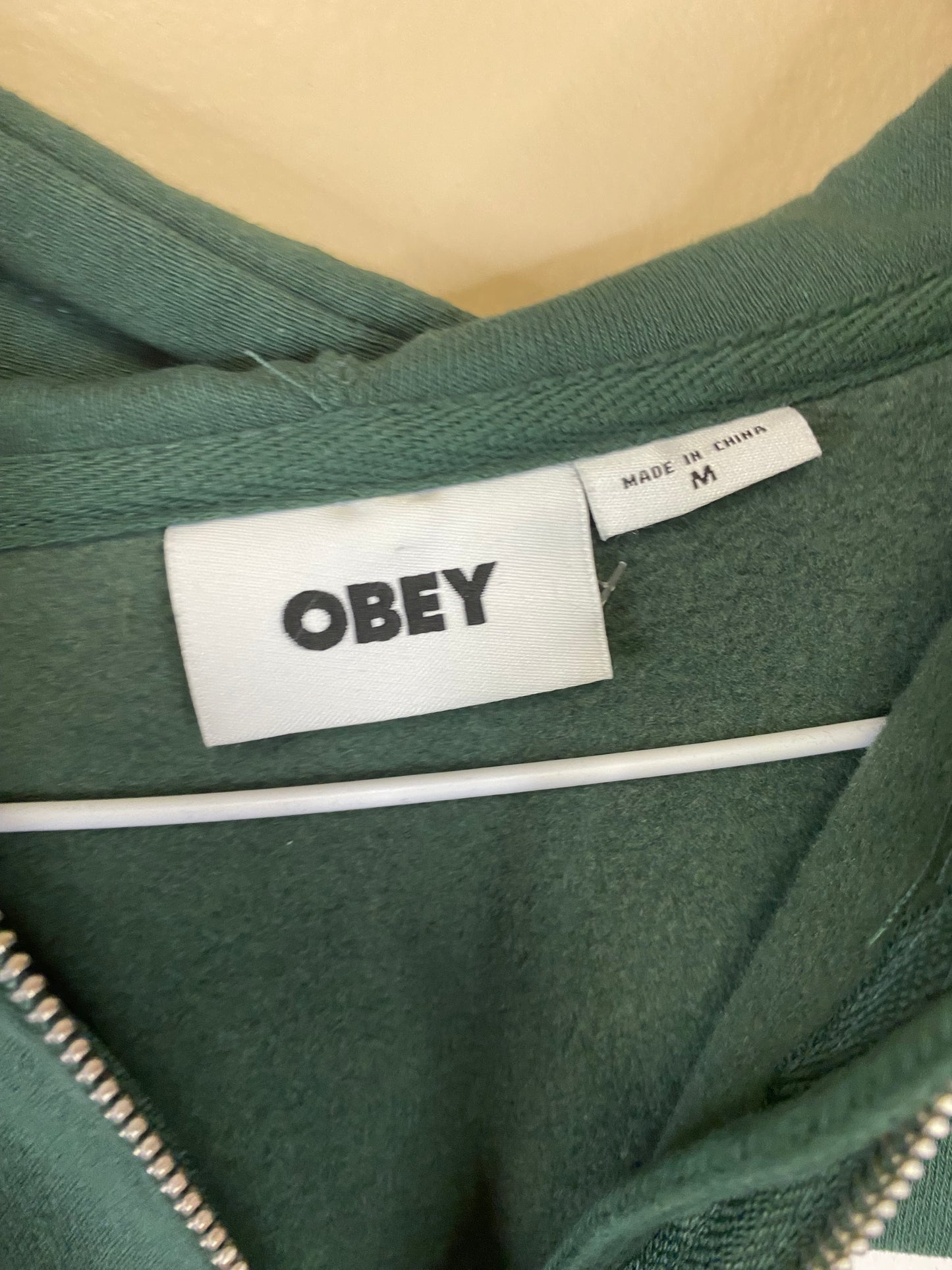 Obey No Such Thing as Free Lunch Zip Up Hoodie