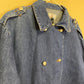 Crazy Horse Denim Trench Jacket Midi Length
