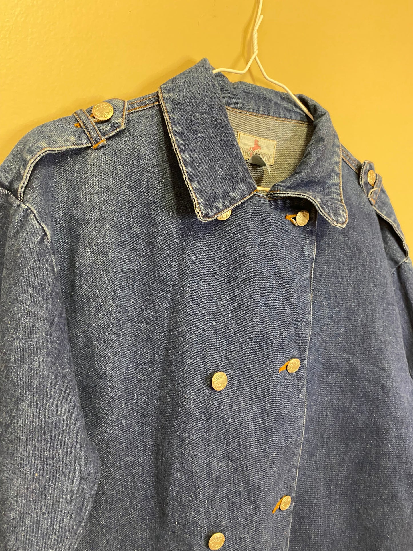 Crazy Horse Denim Trench Jacket Midi Length