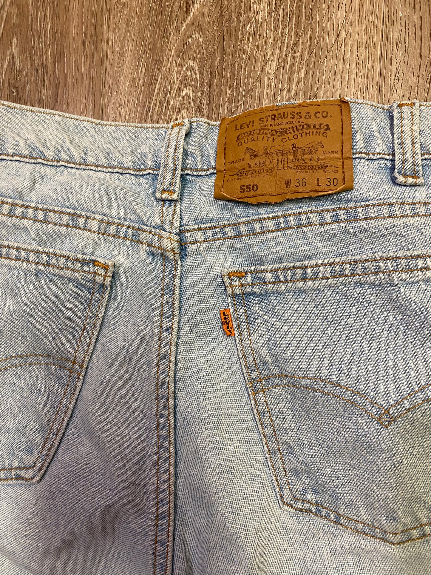 Levi 550 Orange Tab Jeans