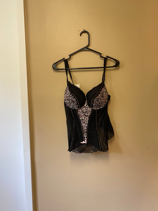Pink Leopard Corset