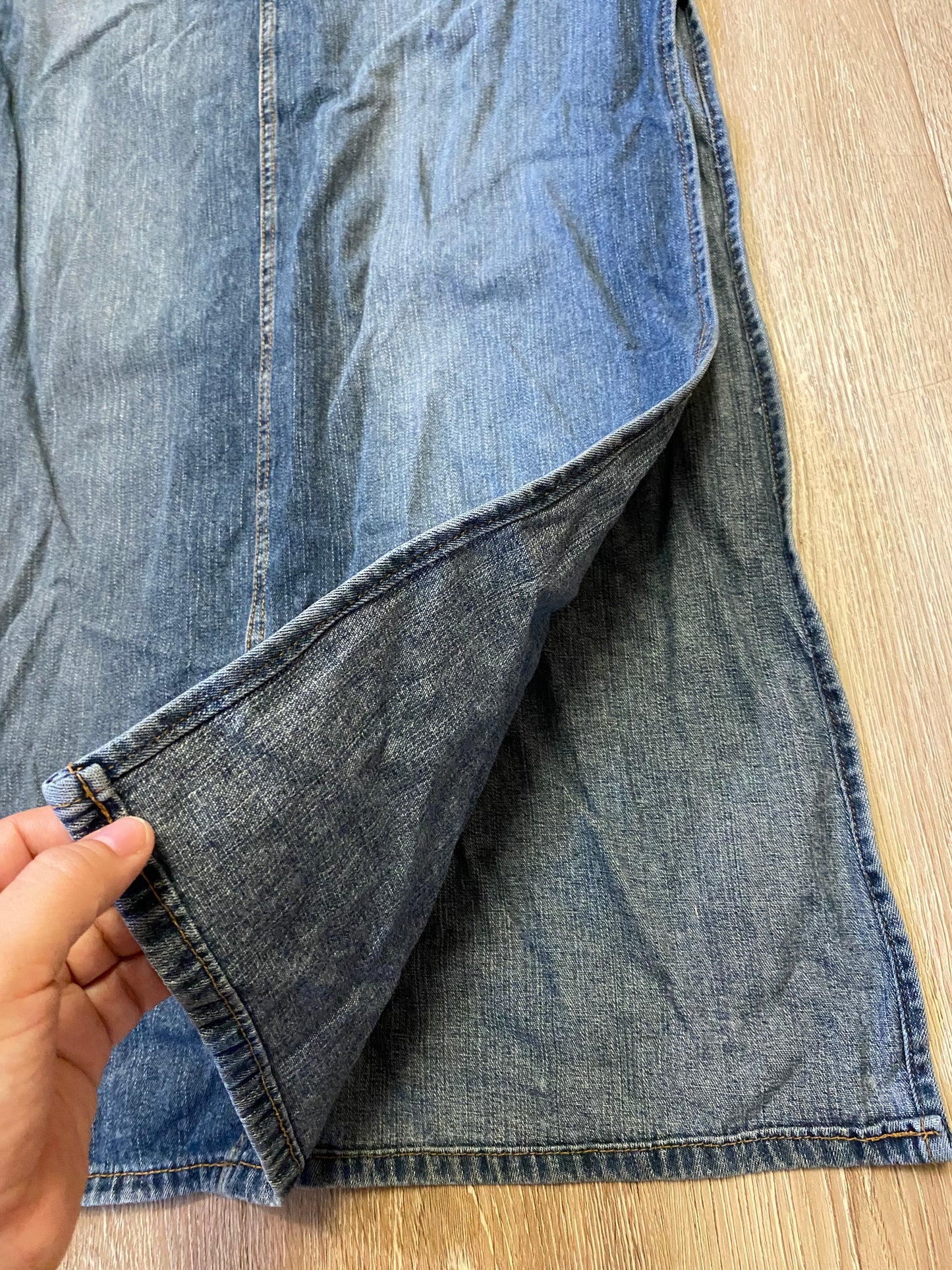 Bubblegum Maxi Denim Skirt