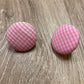 Plaid Button Studs