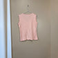 Uniti Pink Ribbed Tank Top with Rhinestone Neckline