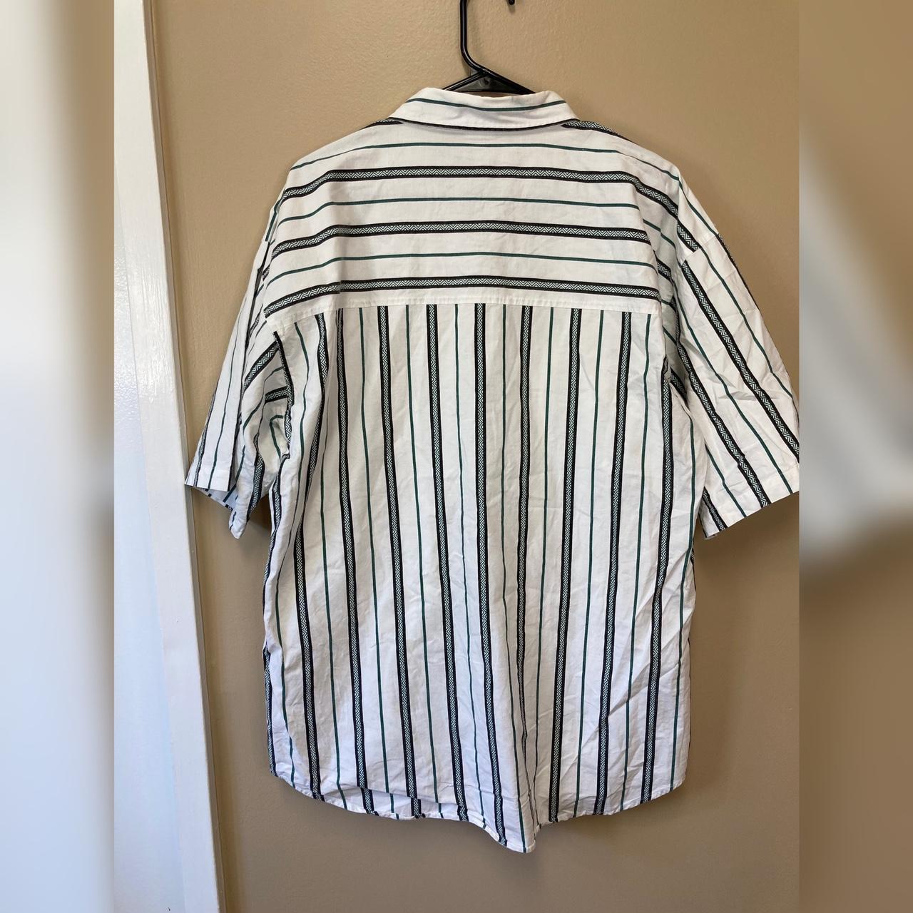 Torque Geometric Striped Button up