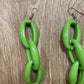 Green Chain Earrings