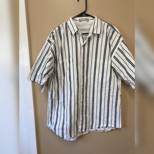 Torque Geometric Striped Button up