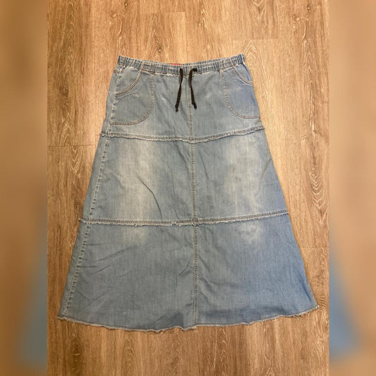 Style J Denim Maxi Skirt