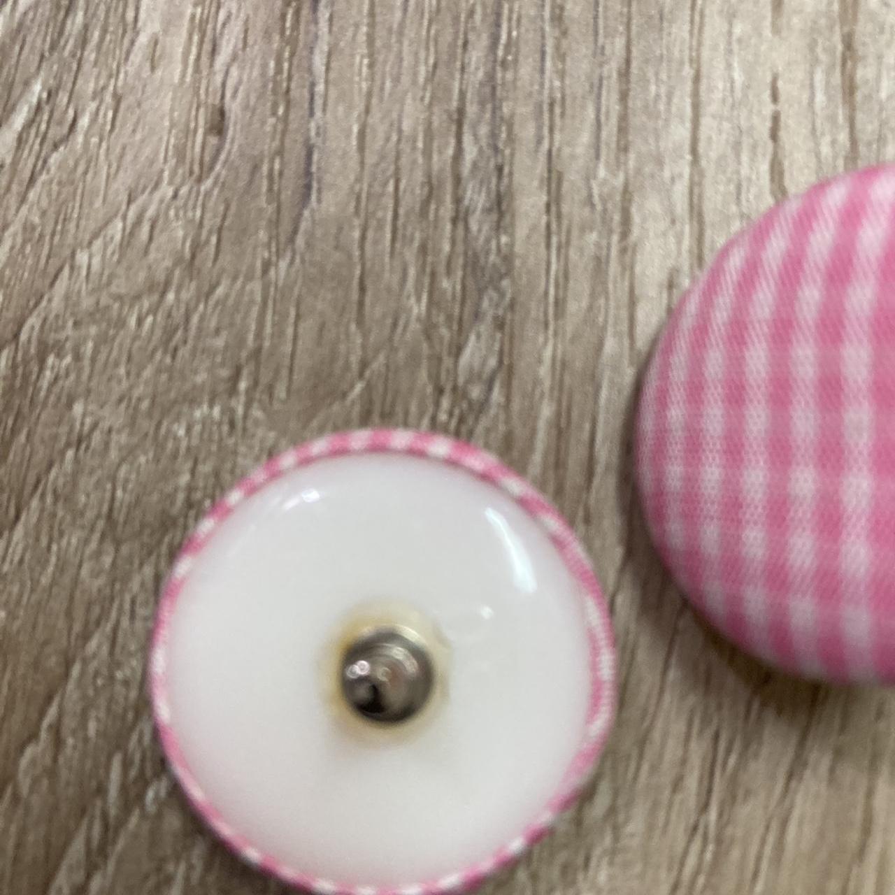 Plaid Button Studs