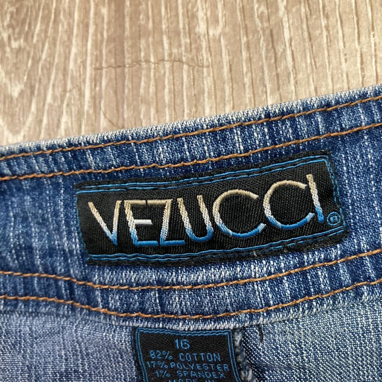 Vezucci Maxi Denim Skirt with Asymmetrical Pockets