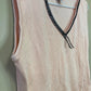 Uniti Pink Ribbed Tank Top with Rhinestone Neckline