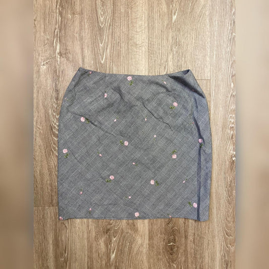 Ann Taylor Plaid Rose Skirt