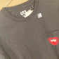 Kaws Uniqlo Heart Pocket T-Shirt Japanese Sizing