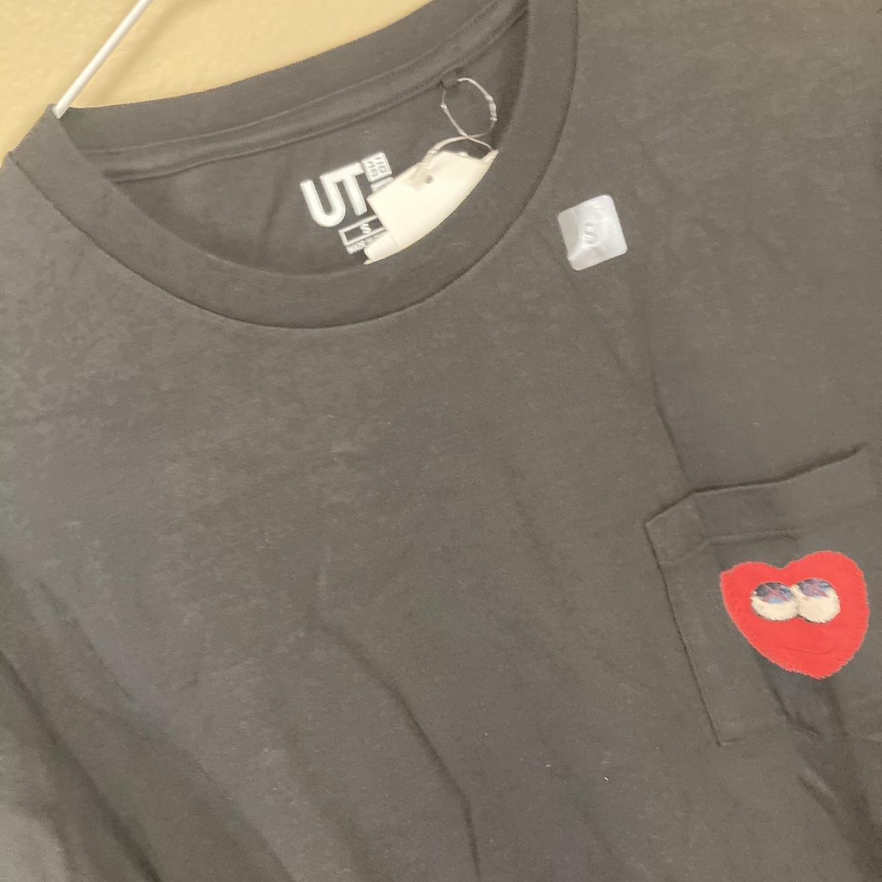 Kaws Uniqlo Heart Pocket T-Shirt Japanese Sizing