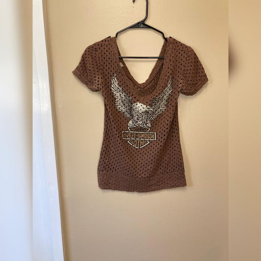Celebrity Dupe Harley Davidson Cut Out Top